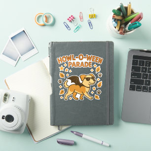 Howl O Ween Parade Cute Dog Bat Wings Halloween Sticker