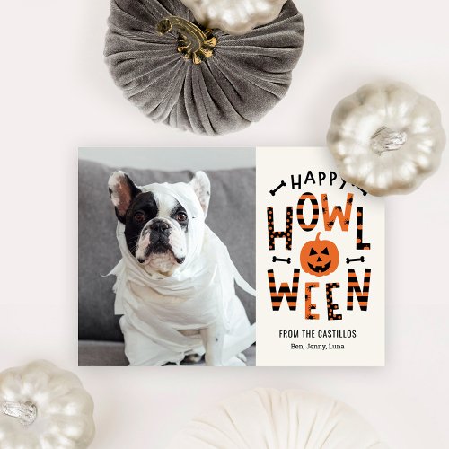 Howl_O_Ween Pet Halloween Photo Card