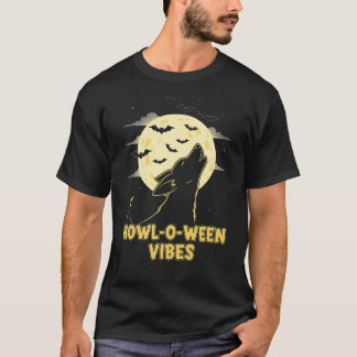 Howl-o-ween Vibes – Funny Dog Halloween T-Shirt