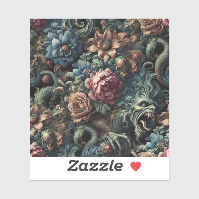 Howl of the Gilded Wild – Gothic Mythical  Sticker (Sheet)