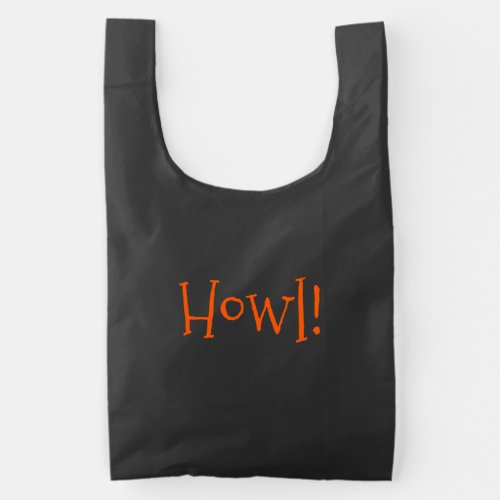 Howl Personalized Trick or Treat Party Favor Reusable Bag