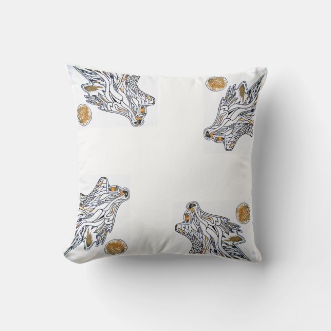 Howl Throw Pillow (Front)