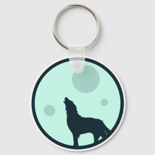 Howl to the Moon Keychain