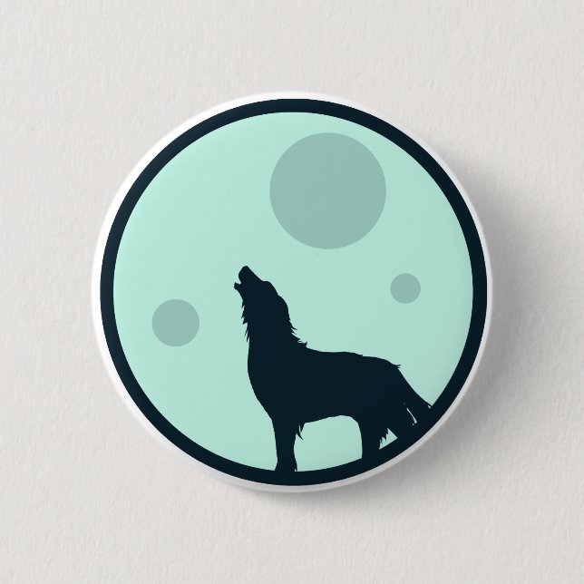 Howl to the Moon Pinback Button (Front)