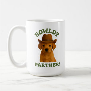 Howldy Partner Cute Cowboy Puppy  Coffee Mug