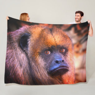 Howler Monkey Fleece Blanket