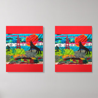 Howler, Wolf. Foam Core Photo Tile