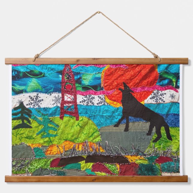 Howler Wolf Hanging Tapestry (Front)