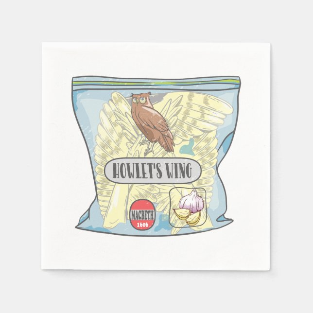 HOWLETS WING Macbeth witches spell. Napkins (Front)