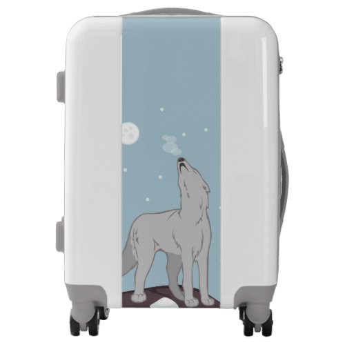 Howling Arctic Wolf Luggage