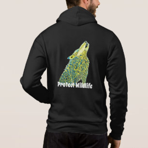 Howling Artic Wolf Protect Wildlife Hoodie
