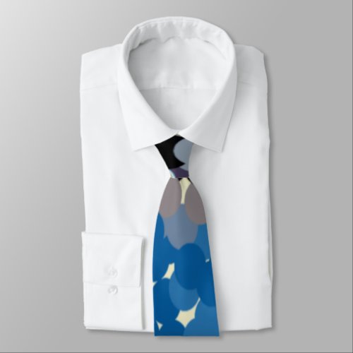 Howling At The Moon Abstract Dot Art Neck Tie