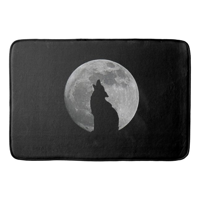 HOWLING AT THE MOON BATHROOM MAT (Front)