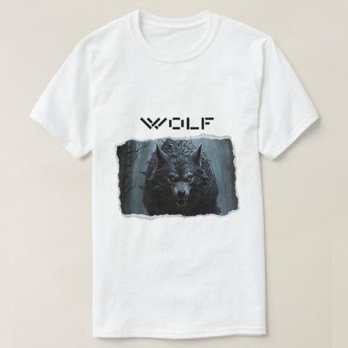 Howling at the Moon Giant Wolf T_Shirt