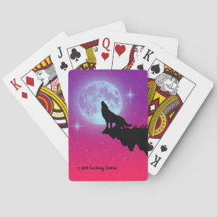 Howling at the Moon Poker Cards