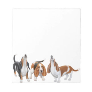 Howling Basset Hound Dogs Notepad