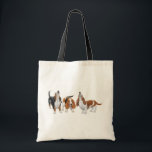 Howling Basset Hounds Bag<br><div class="desc">Original fine art design of a howling tricolored Basset hound by designer Carolyn McFann on quality cards,  stationery,  clothing & other great gifts for dog lovers.</div>