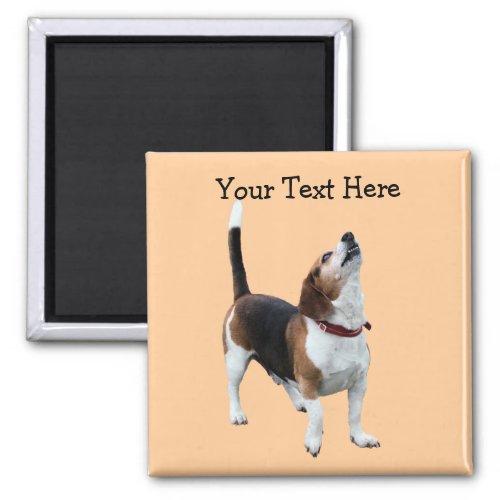 Howling Beagle Cute Dog Magnet