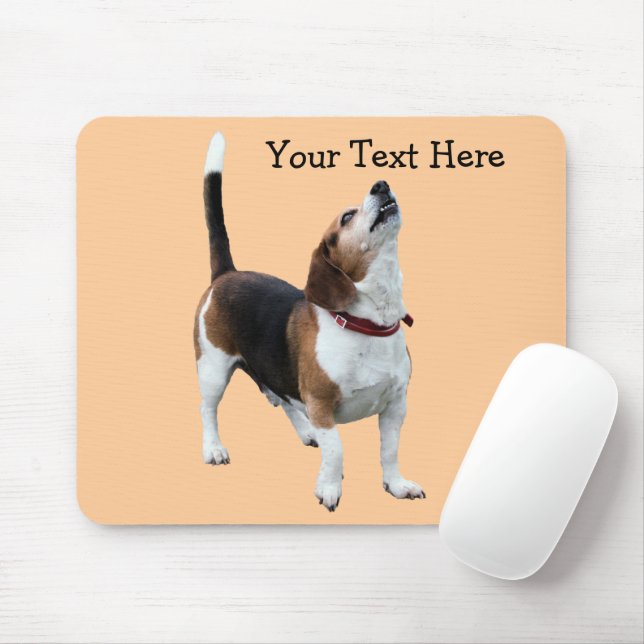 Howling Beagle Cute Dog  Mouse Pad (With Mouse)