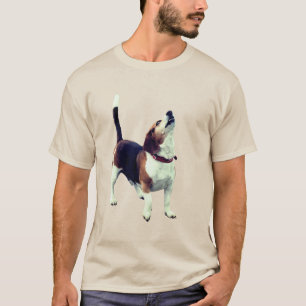 Howling Beagle Cute Dog  T-Shirt