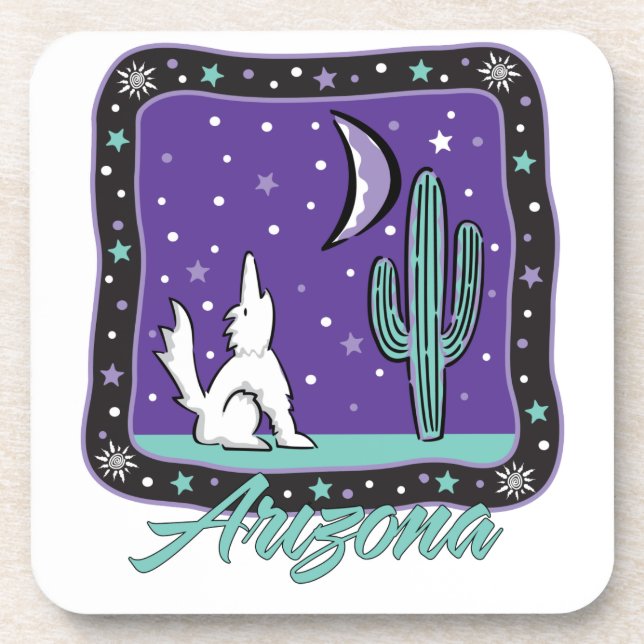 Howling Coyote Arizona Beverage Coaster (Front)