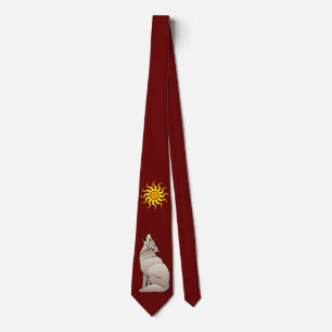 HOWLING COYOTE BENEATH A SOUTHWESTERN SUN NECK TIE