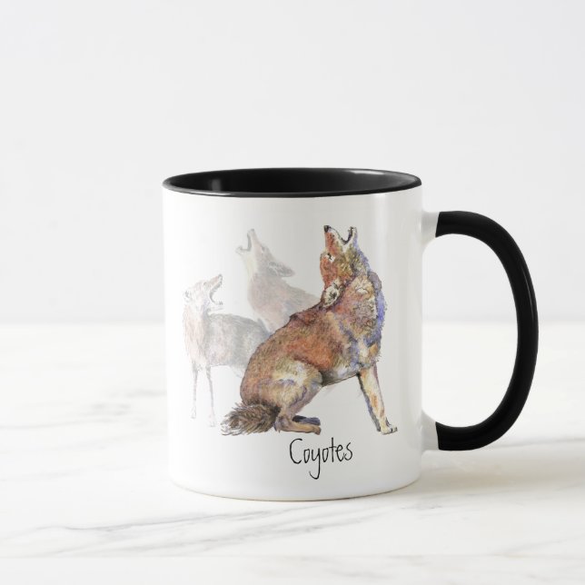 Howling Coyote Coffee Mug (Right)