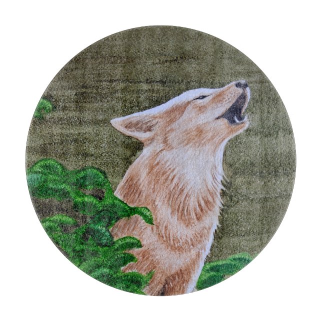 Howling Coyote Cutting Board (Front)