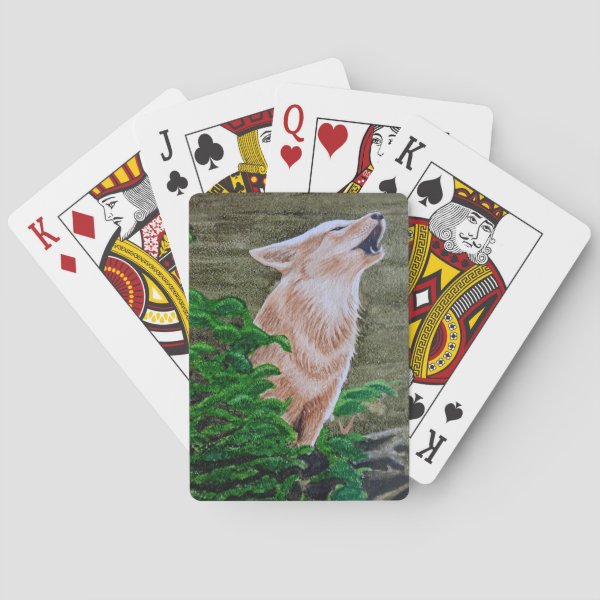 Howling Coyote Poker Cards