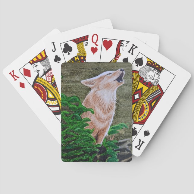Howling Coyote   Poker Cards (Back)