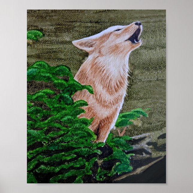 Howling Coyote Poster (Front)