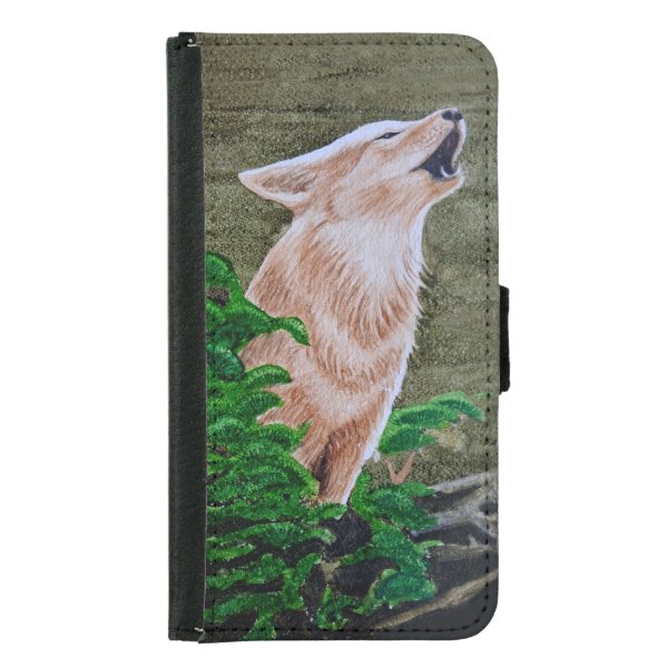 Howling Coyote Samsung Galaxy Wallet Case