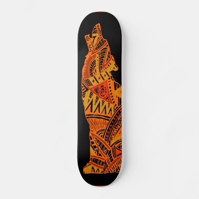 Howling Coyote Southwest Extreme Sports Skateboard Deck (Front)