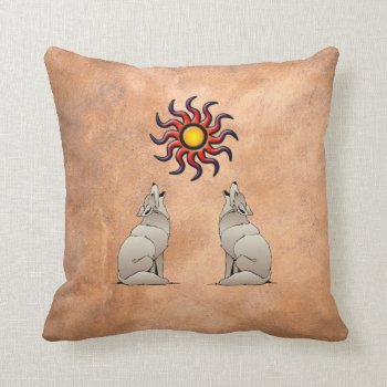 Howling Coyote Throw Pillow by CNelson01 at Zazzle