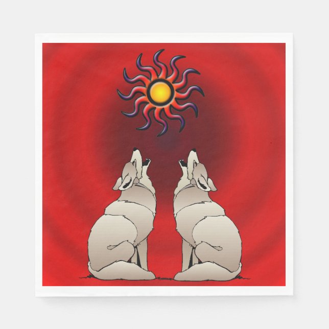 HOWLING COYOTES PAPER NAPKINS (Front)
