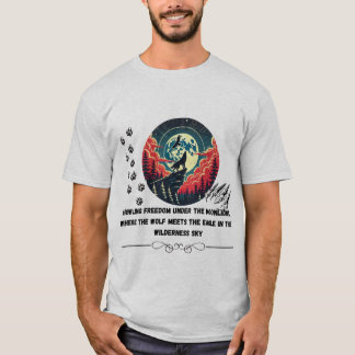 Howling Freedom Under the Moonlight T-Shirt