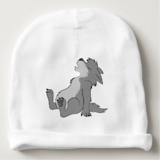 Howling Gray Werewolf Pup Baby Beanie