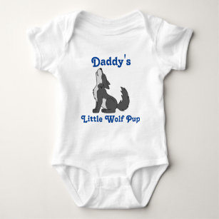 Wolf Pup Unisex Baby Long Sleeve Playsuit Newborn Bodysuit Outfit Clothes