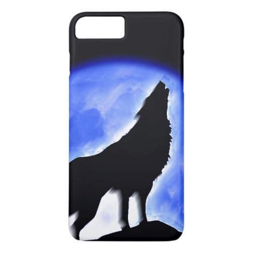 Howling Grey Wolf at Moon iPhone 8 Plus7 Plus Case