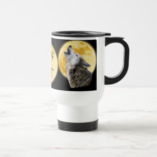 HOWLING GREY WOLF  MOON Wildlife Gift Mug