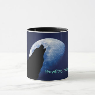 Howling helps... Dog Mug with Wolf