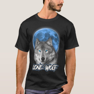 Howling Lone Wolf On Moon Gift Funny T-Shirt