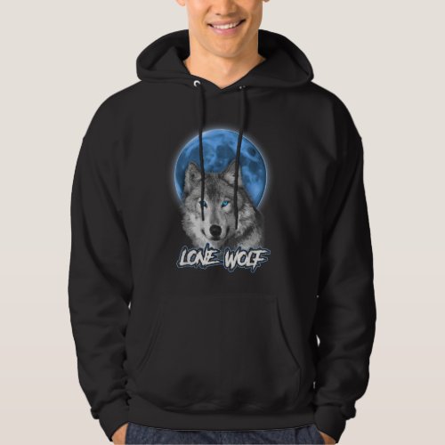 Howling Lone Wolf Shirt On Moon Gift Funny T_Shirt