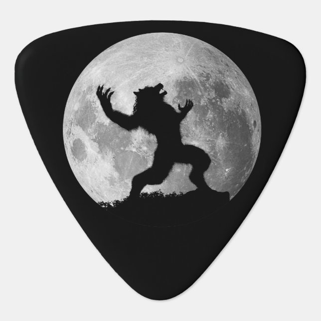 Howling Mad Werewolf Guitar Pick (Front)