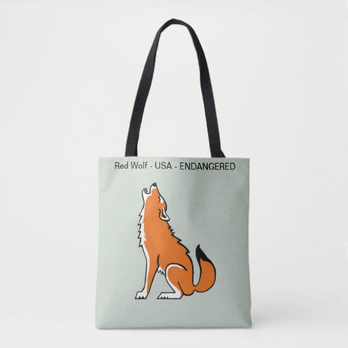 Howling Red WOLF_ Wildlife warrior _Nature Tote Bag