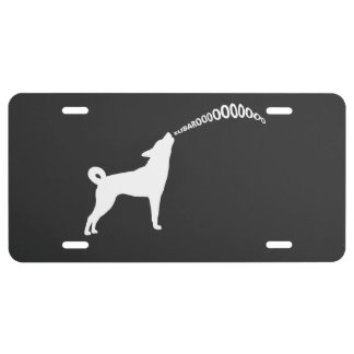 Howling Subaru Dog License Plate