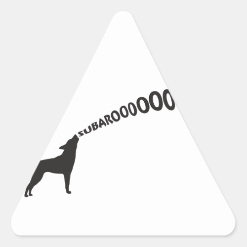 Howling Subaru Dog Triangle Sticker