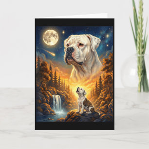 Howling to the moon meme animal dog american card