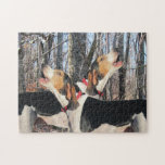 Howling Treeing Walker Coonhounds Jigsaw Puzzle