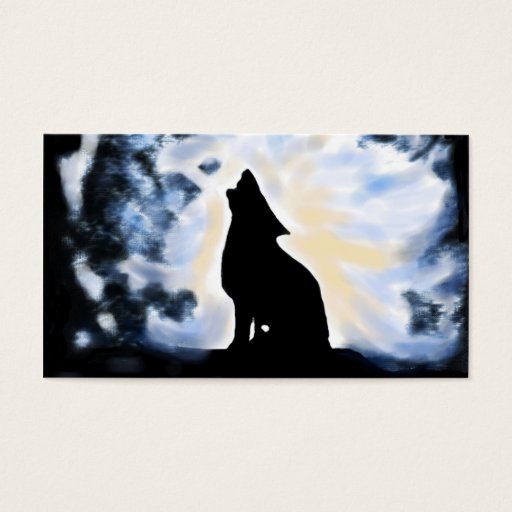 Customizable howling up a storm business card template